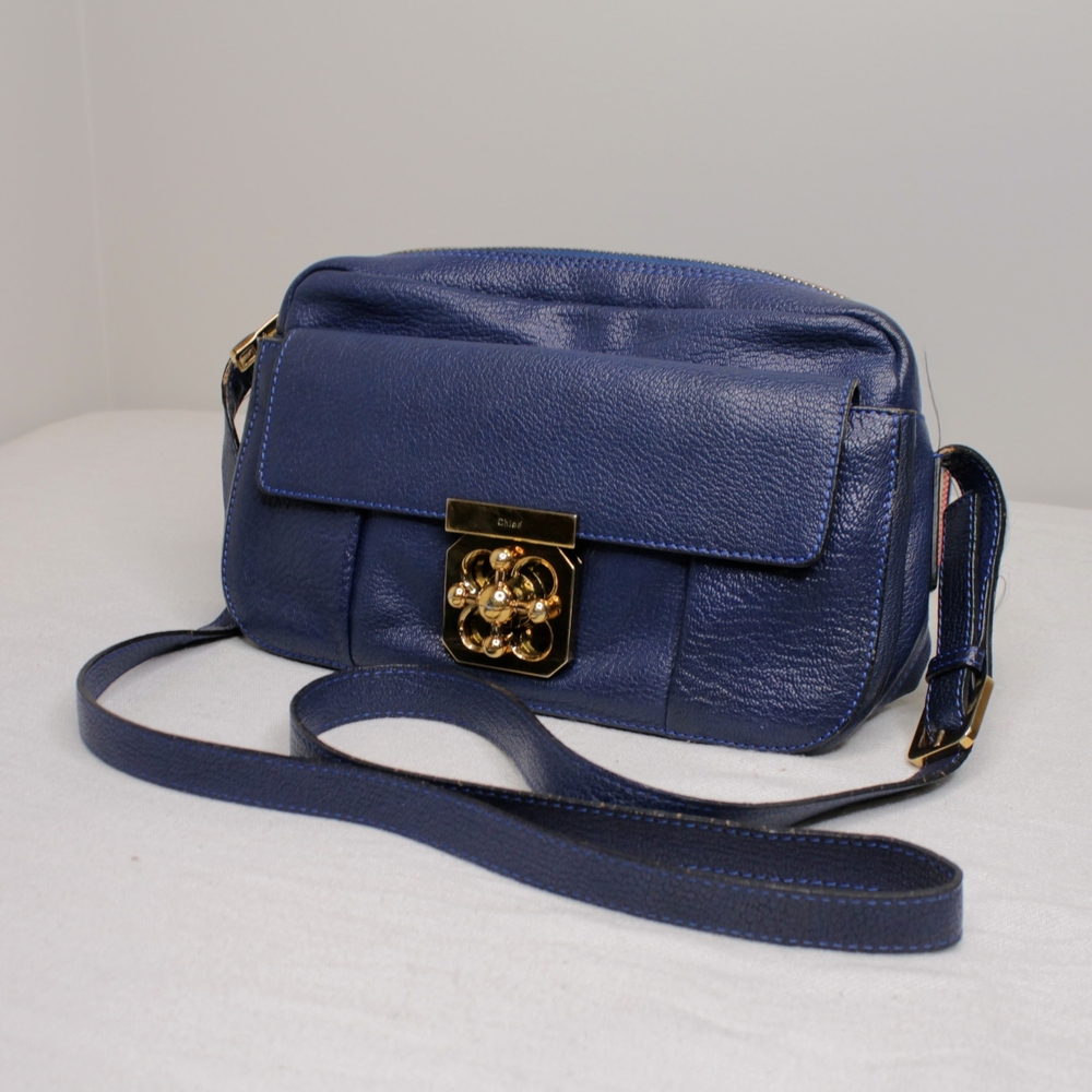 Chloe Navy Leather Bag